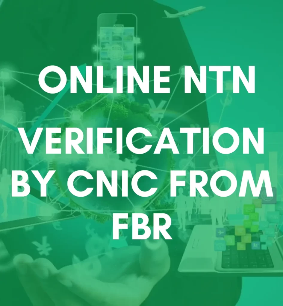 online ntn verification by cnic from fbr